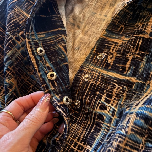 Christopher & Banks Blue and Brown Patterned Shirt - Picture 4 of 8